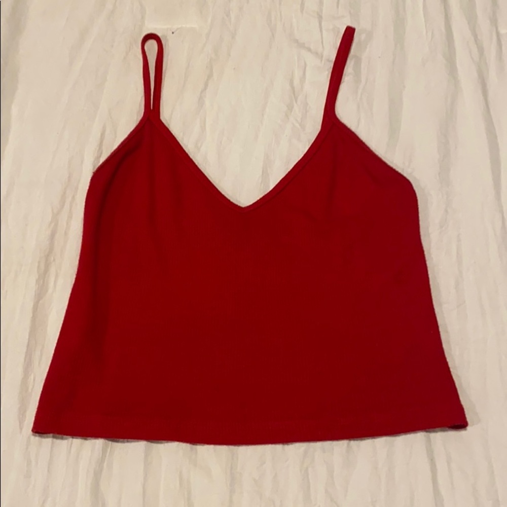 Brandy Melville red cropped tank top